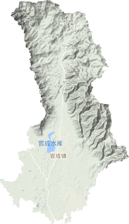 官成鎮地形圖