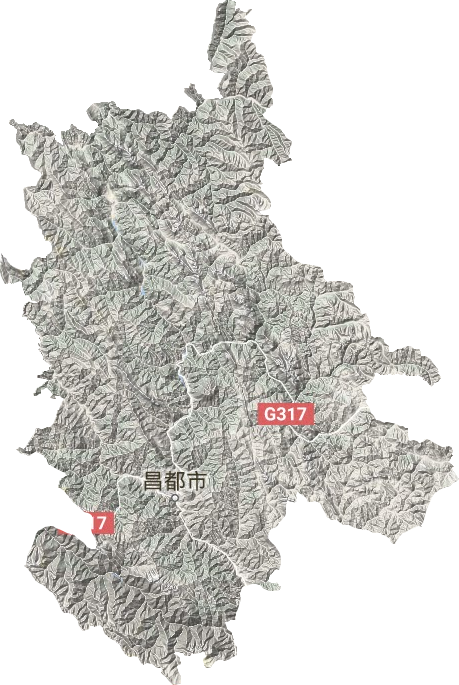 卡若區(qū)地形圖