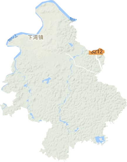 下灣鎮地形圖