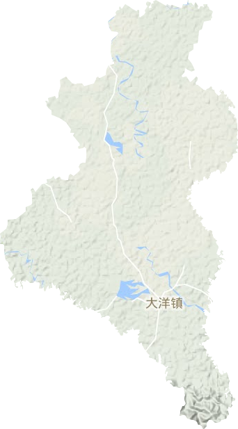大洋鎮(zhèn)地形圖