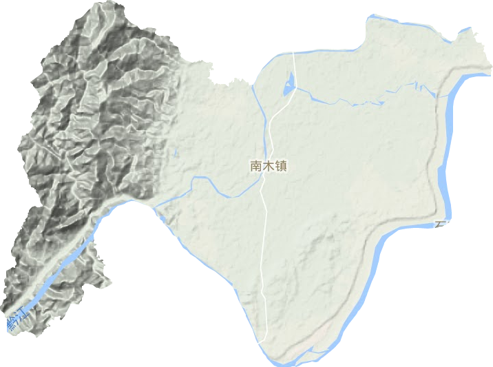 南木鎮(zhèn)地形圖