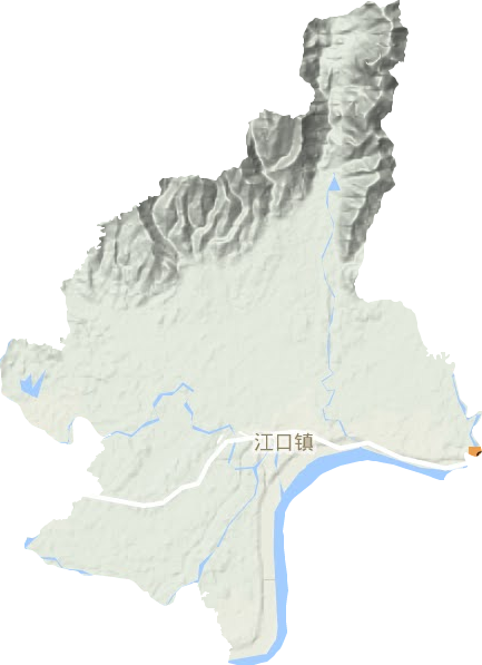 江口鎮(zhèn)地形圖
