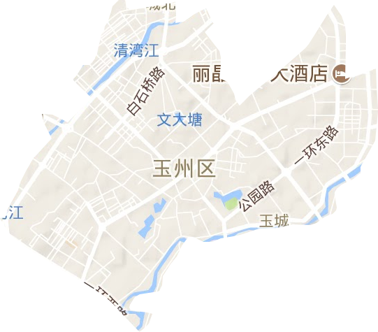 玉城街道地形圖