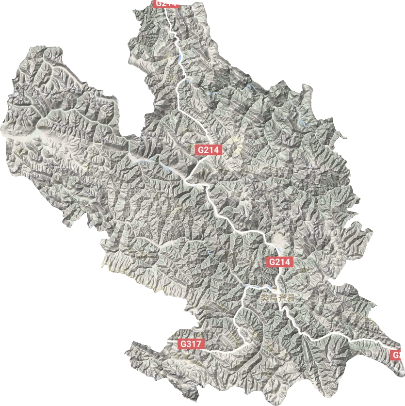 類烏齊縣地形圖