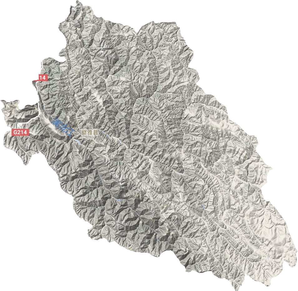 察雅縣地形圖