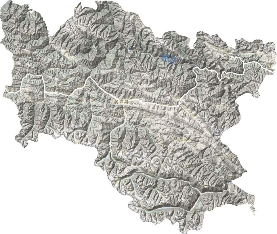 洛隆縣地形圖