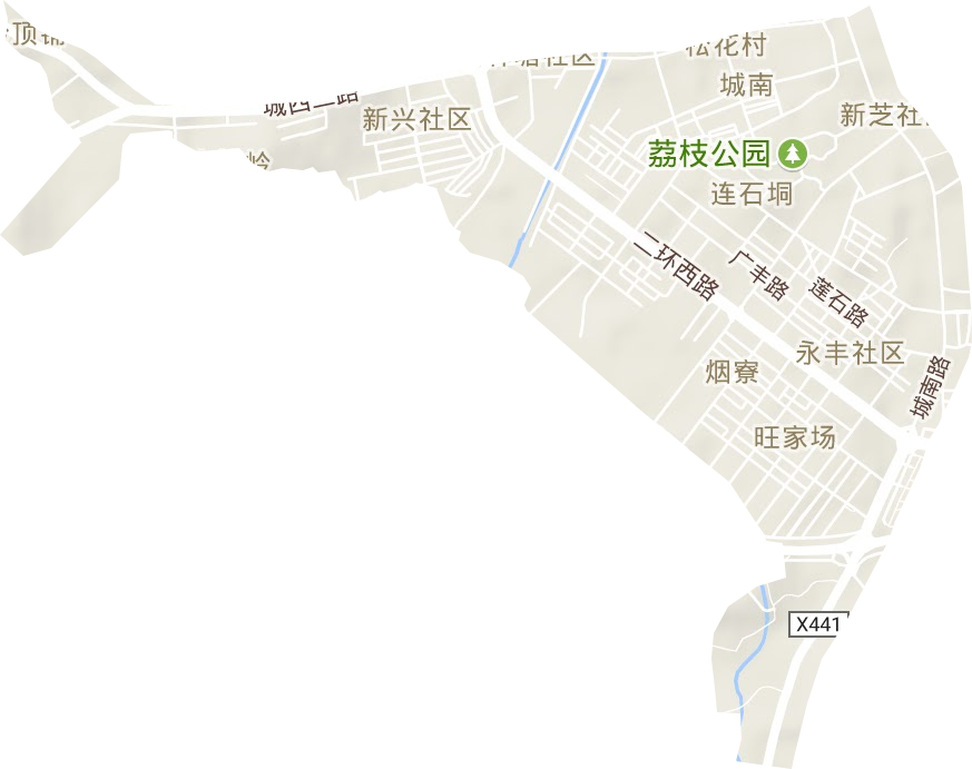 城南街道地形圖