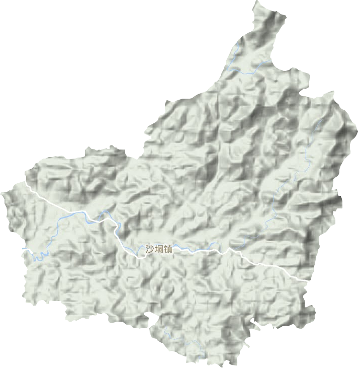 沙垌鎮地形圖