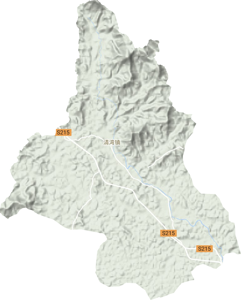 清灣鎮(zhèn)地形圖