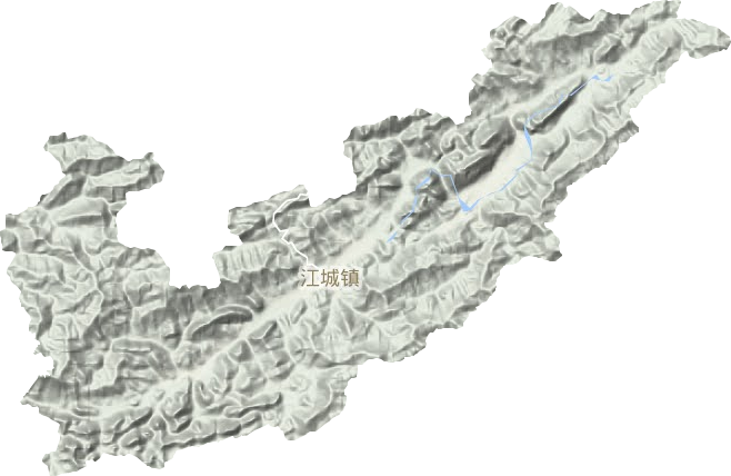 江城鎮地形圖