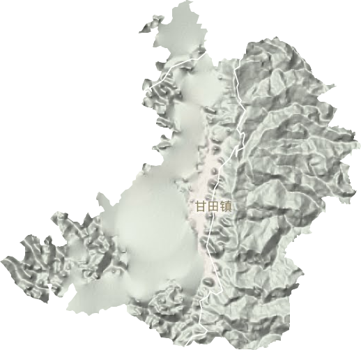 甘田鎮地形圖
