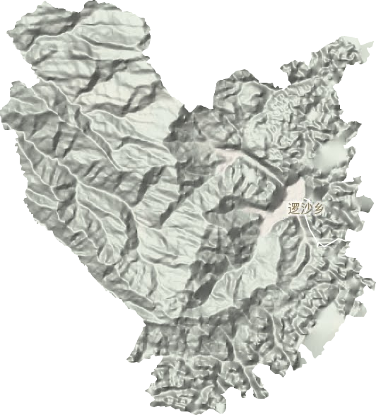 邏沙鄉地形圖
