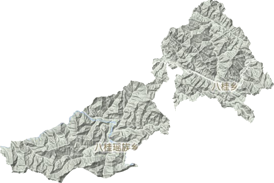 八桂瑤族鄉(xiāng)地形圖