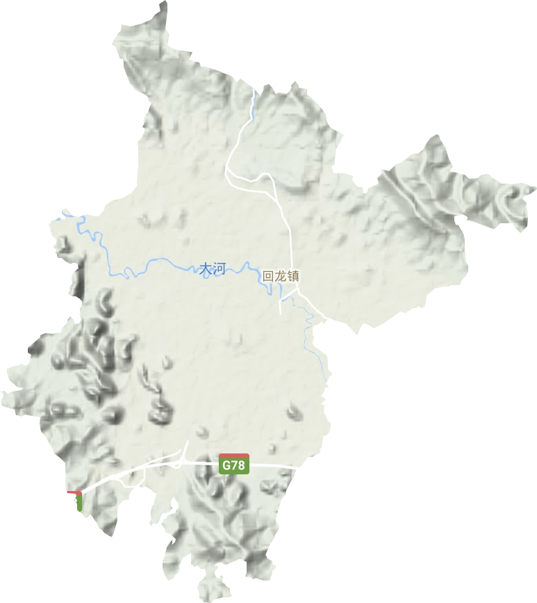 回龍鎮(zhèn)地形圖