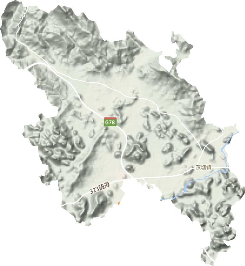 燕塘鎮(zhèn)地形圖