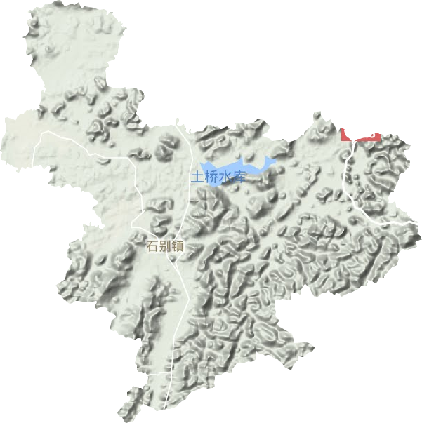 石別鎮(zhèn)地形圖