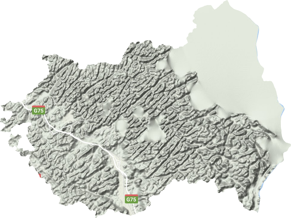 八圩瑤族鄉地形圖