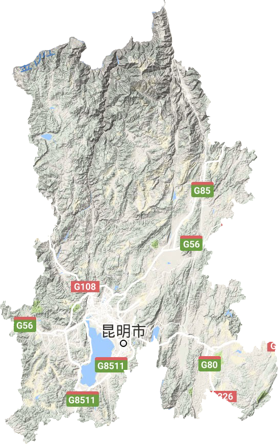 昆明市地形圖