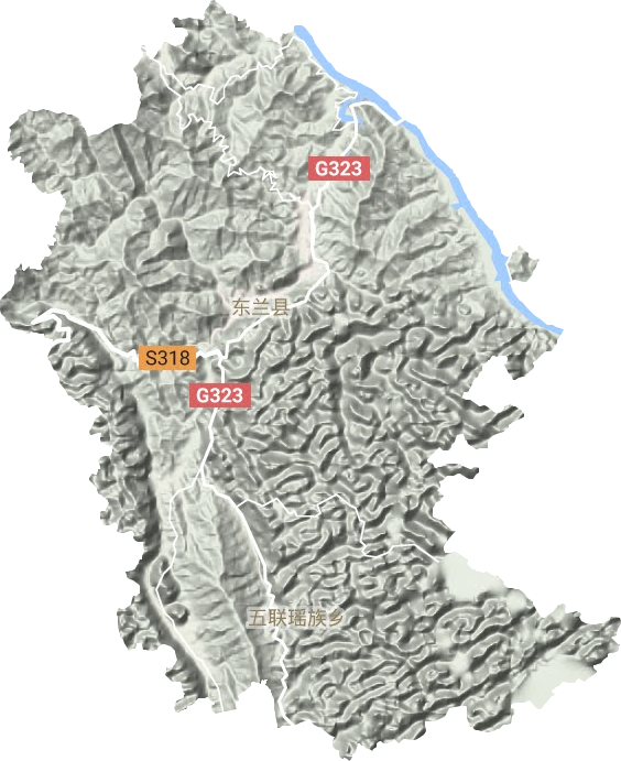 東蘭鎮地形圖