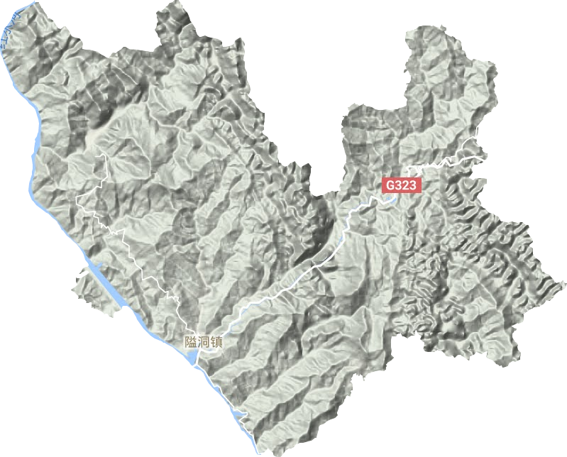 隘洞鎮(zhèn)地形圖