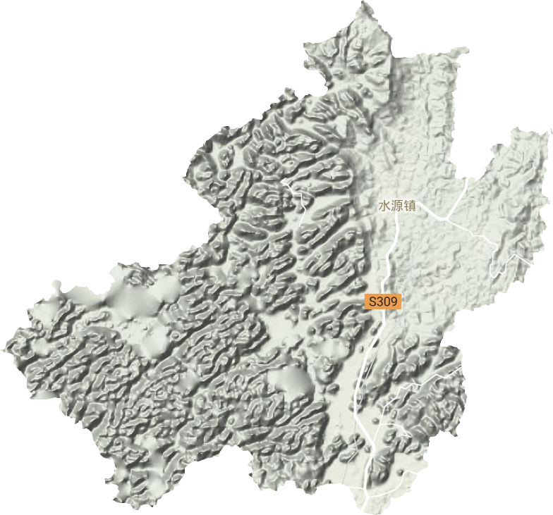 水源鎮地形圖