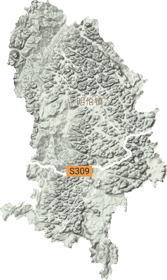 明倫鎮(zhèn)地形圖