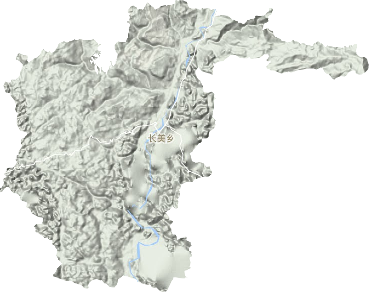 長美鄉(xiāng)地形圖