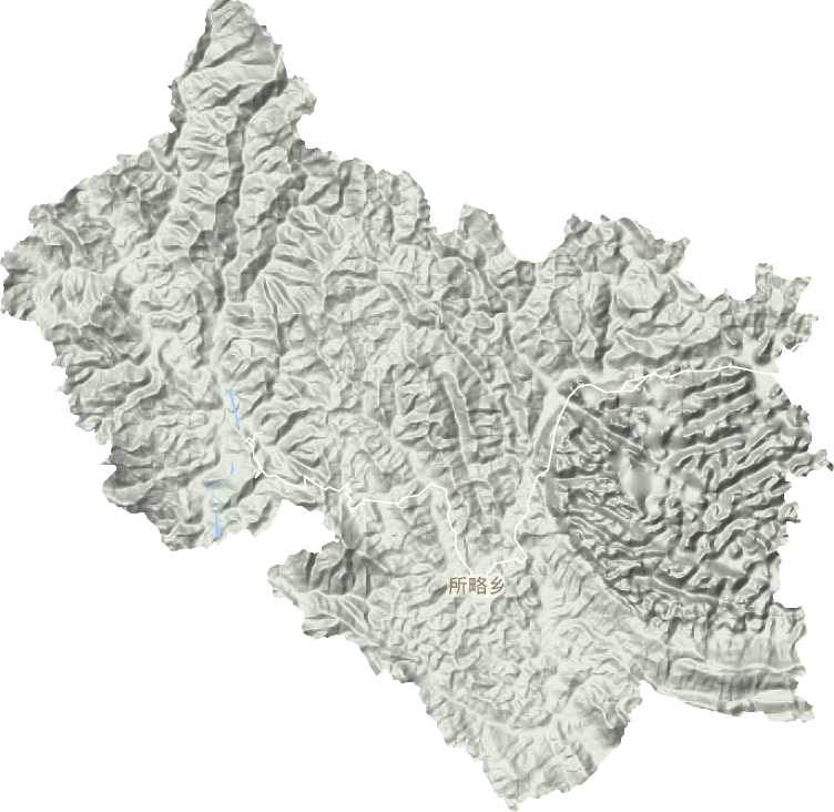 所略鄉(xiāng)地形圖