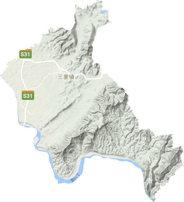 三里鎮地形圖