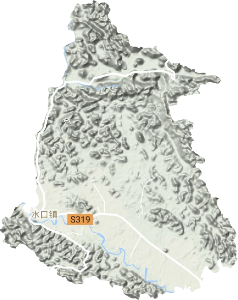 水口鎮(zhèn)地形圖