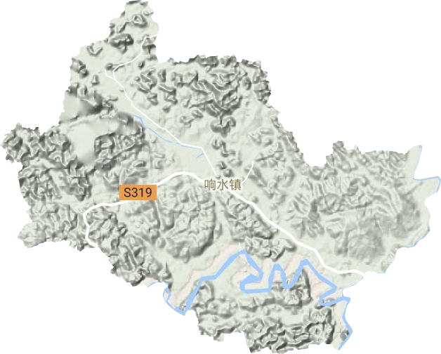 響水鎮(zhèn)地形圖