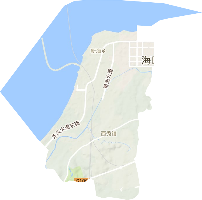 西秀鎮(zhèn)地形圖