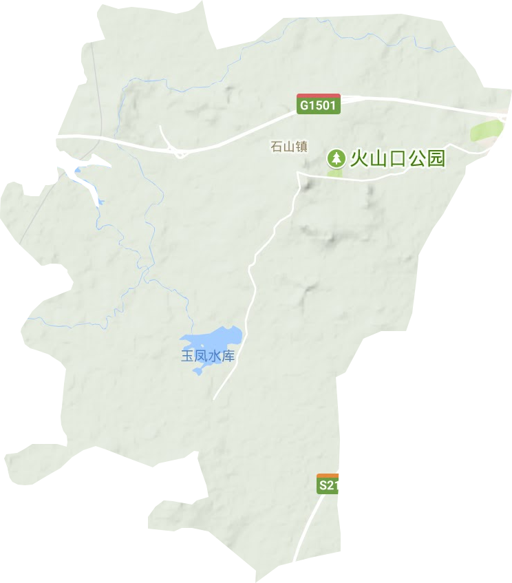 石山鎮(zhèn)地形圖