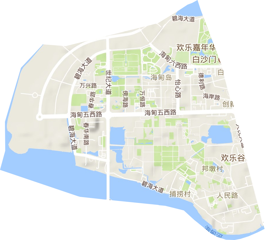 人民路街道地形圖