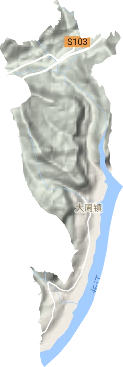 大周鎮(zhèn)地形圖