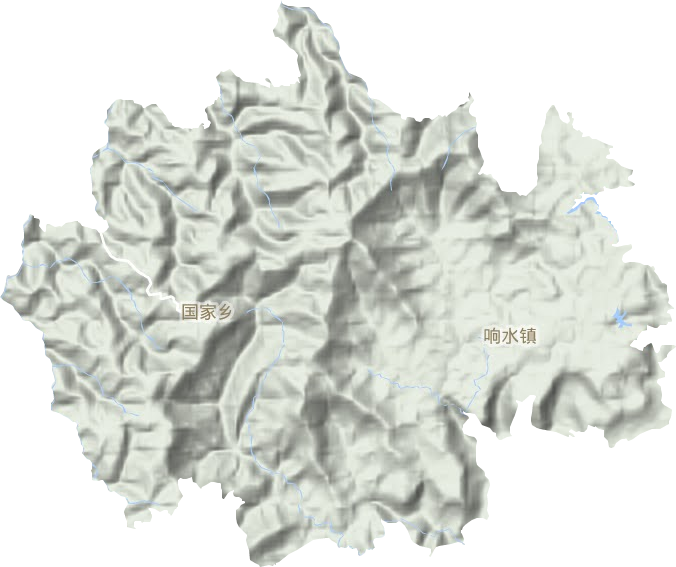 響水鎮(zhèn)地形圖