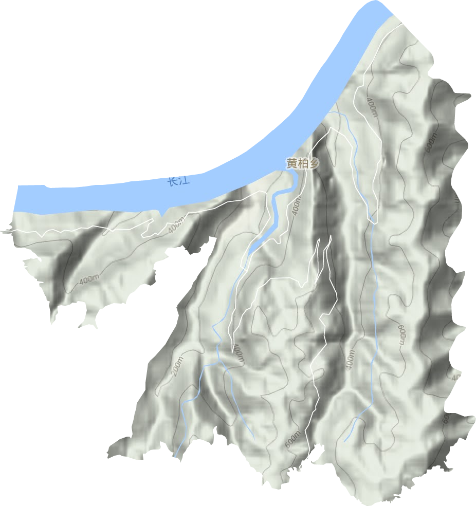 黃柏鄉(xiāng)地形圖