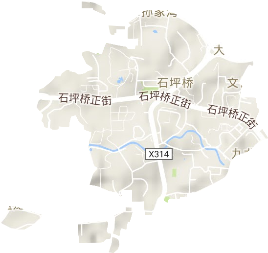 石坪橋街道地形圖