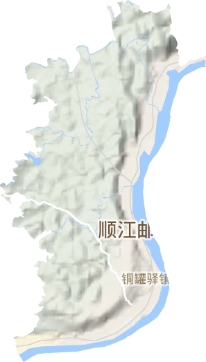 銅罐驛鎮(zhèn)地形圖