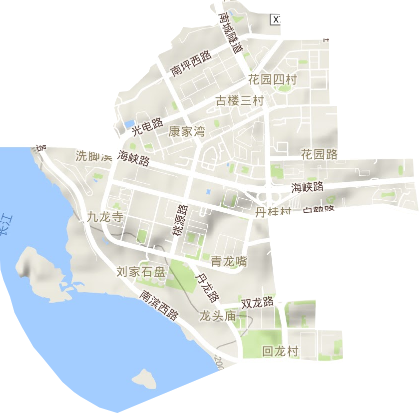 花園路街道地形圖