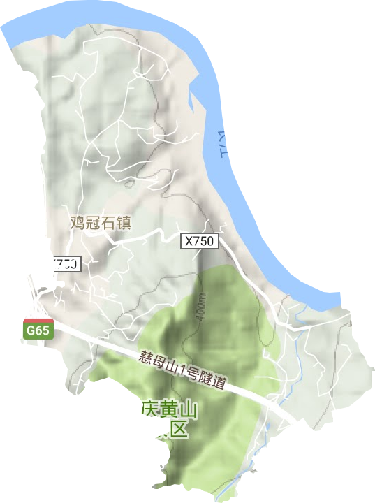 雞冠石鎮地形圖