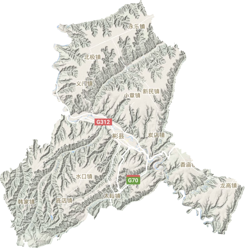 彬縣地形圖