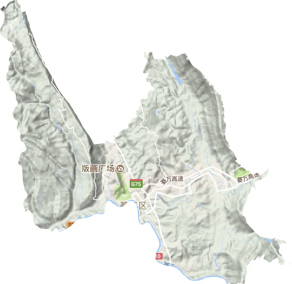 文龍街道地形圖