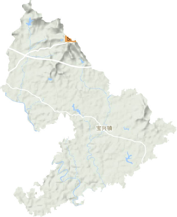 寶興鎮(zhèn)地形圖