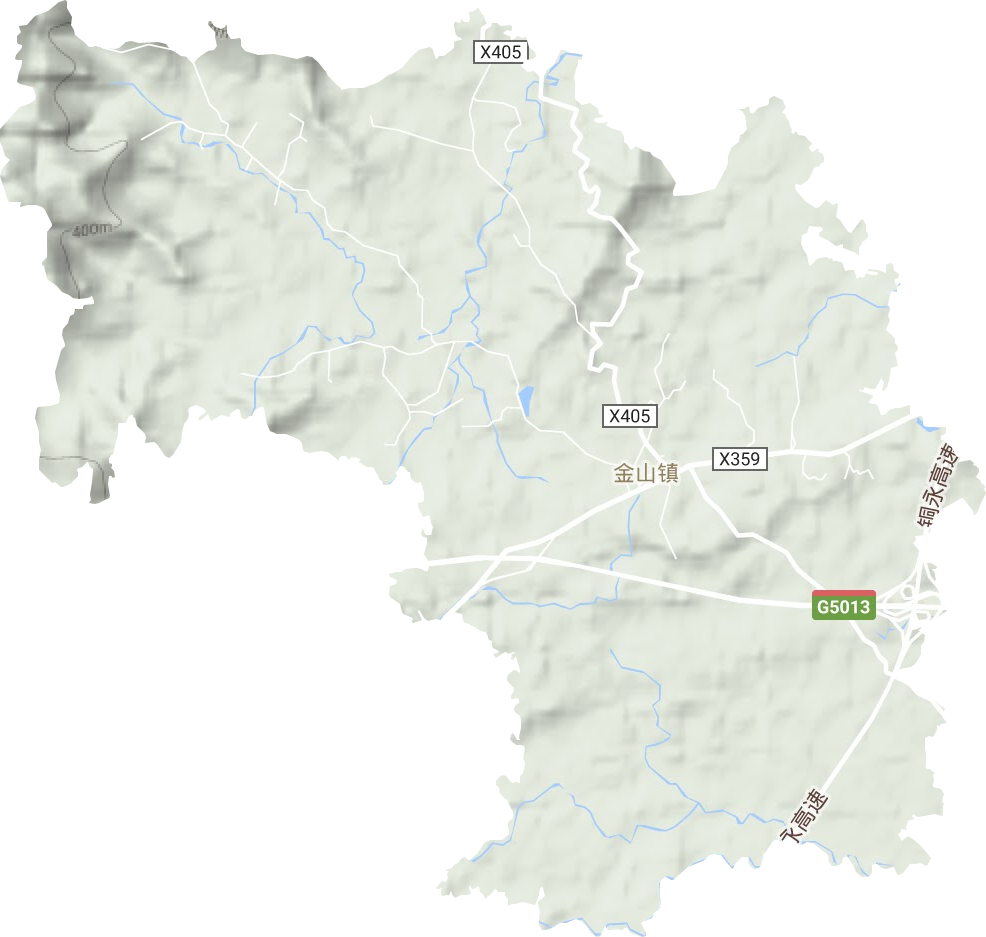 金山鎮(zhèn)地形圖