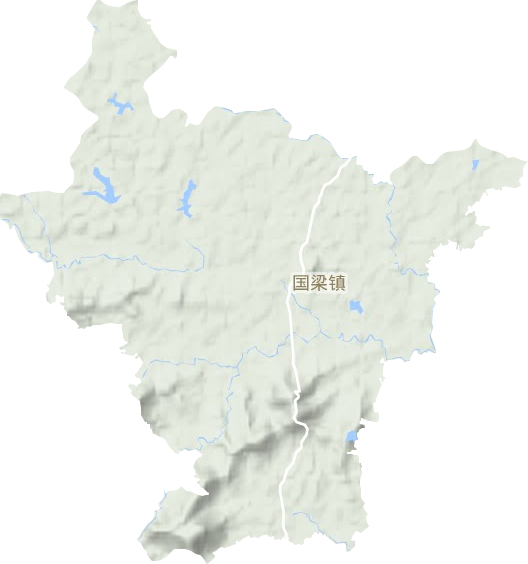 國梁鎮地形圖