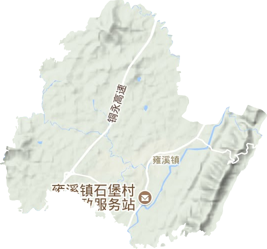 雍溪鎮(zhèn)地形圖