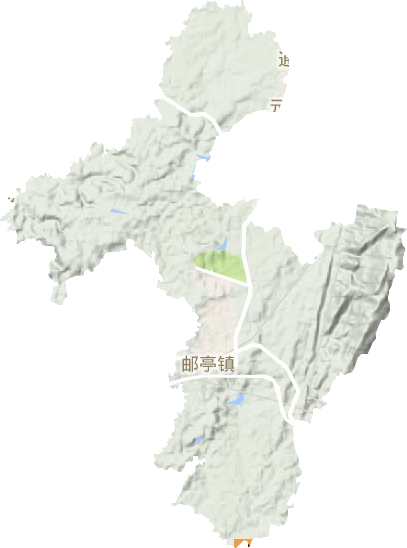 郵亭鎮(zhèn)地形圖