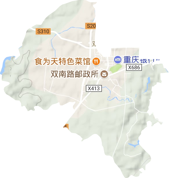 雙路鎮地形圖