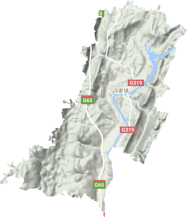 馮家街道地形圖